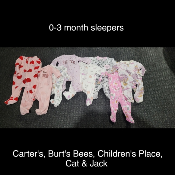 Lot of 8 0-3 month sleepers - Picture 1 of 1